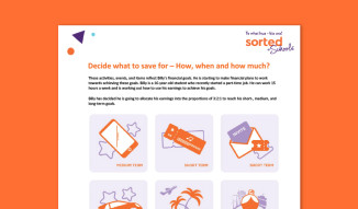 Decide what to save for how when and how much